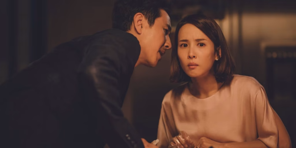 Lee Sun-kyun in a scene from Parasite (CJ Entertainment)