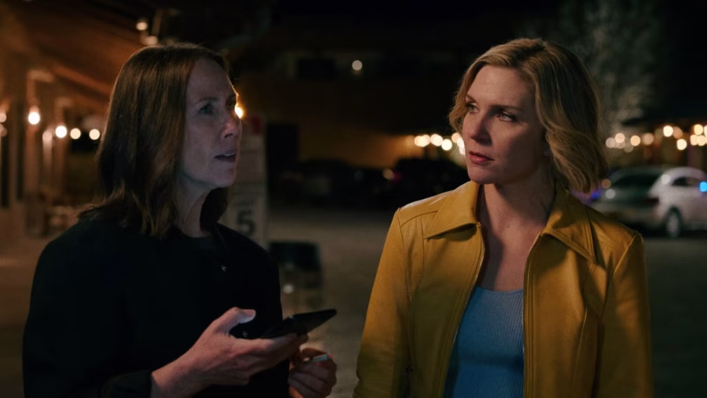 Miriam Shor and Rhea Seehorn in a scene from Pluribus (Apple TV)